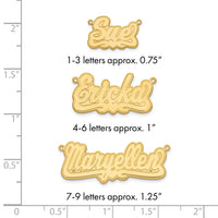 Sterling Silver/Gold-plated Etched Heart Name Plate