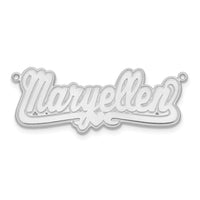 10k White Gold Etched Heart Name Plate