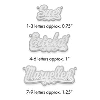 Sterling Silver/Rhodium-plated Etched Heart Name Plate