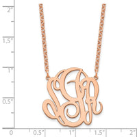 Sterling Silver/Rose-plated Monogram Necklace