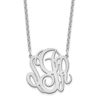 Sterling Silver/Rhodium-plated Monogram Necklace