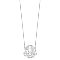 14k White Gold Monogram Necklace