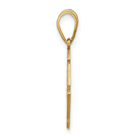 Sterling Silver/Gold-plated Diamond Shape Monogram Pendant