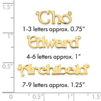 14k Yellow Gold Polished Name Plate
