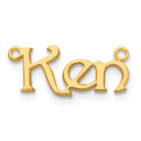 Sterling Silver/Gold-plated Name Plate