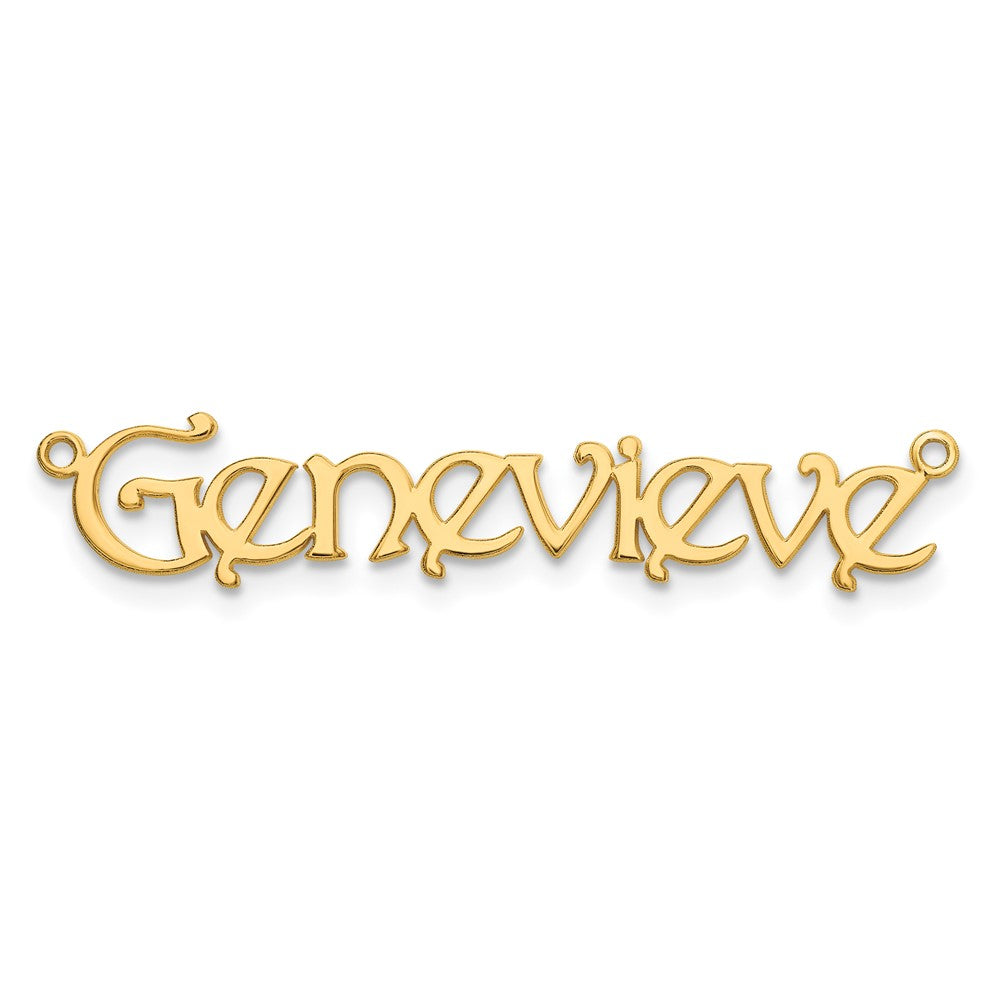 Sterling Silver/Gold-plated Name Plate