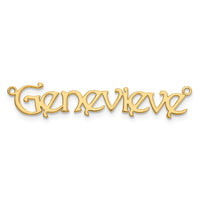 Sterling Silver/Gold-plated Name Plate