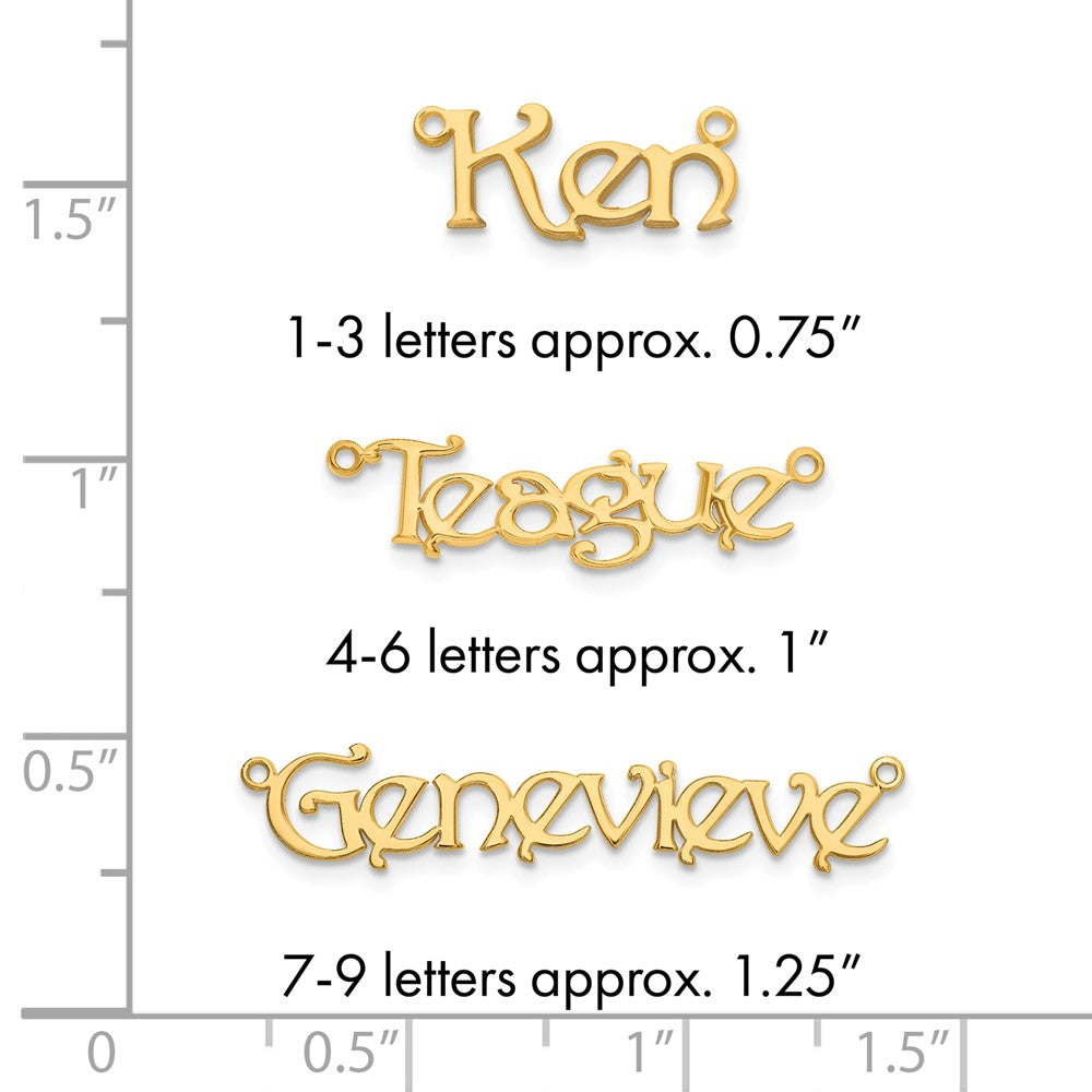 14k Yellow Gold name Plate