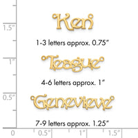 14k Yellow Gold name Plate