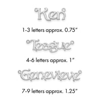 10k White Gold Name Plate