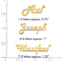 14k Yellow Gold Underlined Name Plate