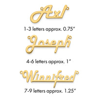 14k Yellow Gold Underlined Name Plate