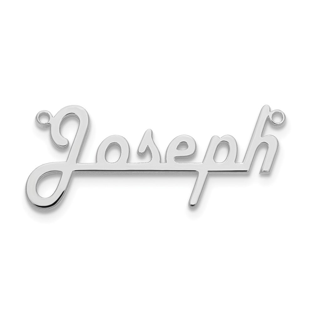 Sterling Silver/Rhodium-plated Underlined Name Plate