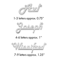 Sterling Silver/Rhodium-plated Underlined Name Plate
