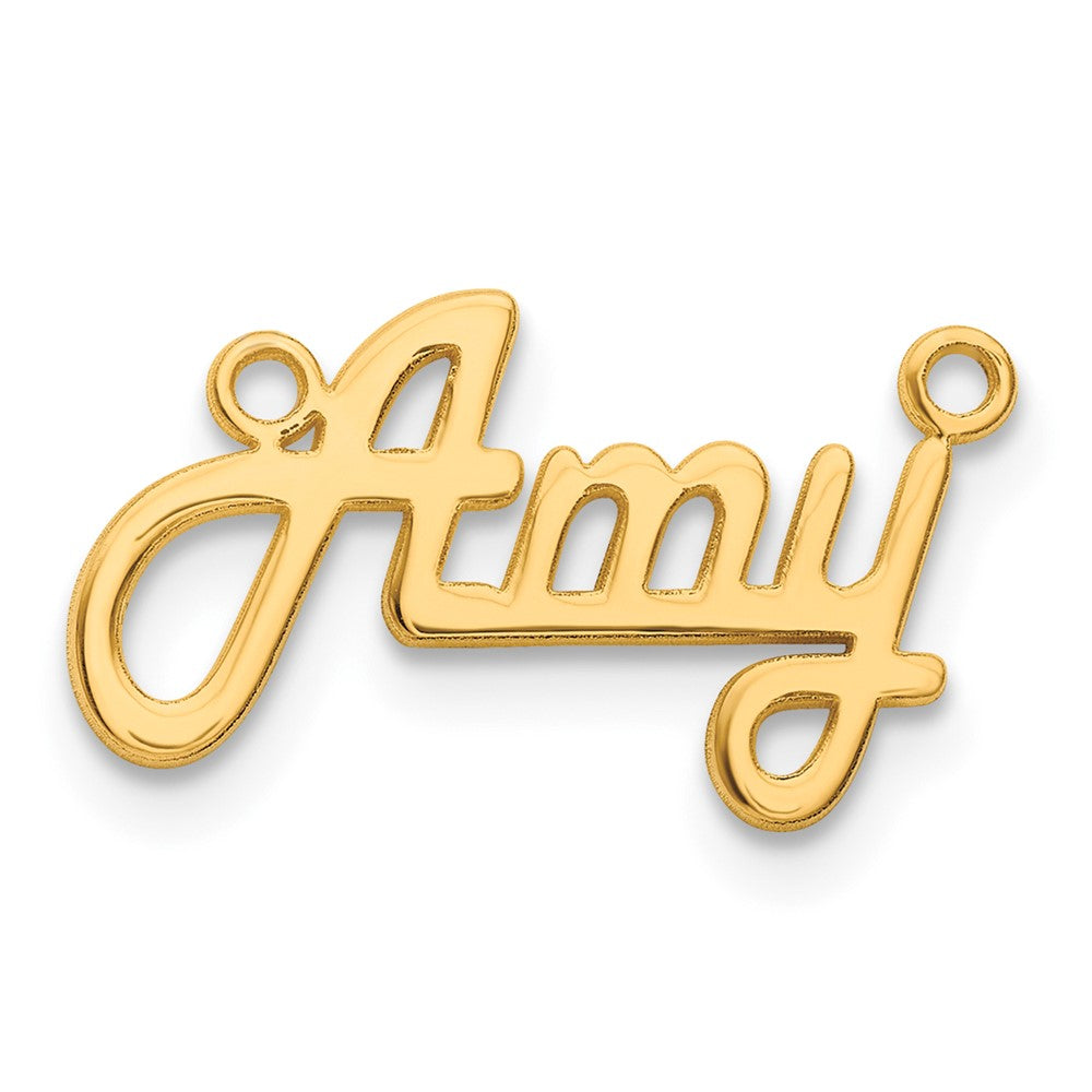 Sterling Silver/Gold-plated Underlined Name Plate