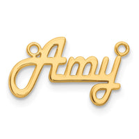 Sterling Silver/Gold-plated Underlined Name Plate