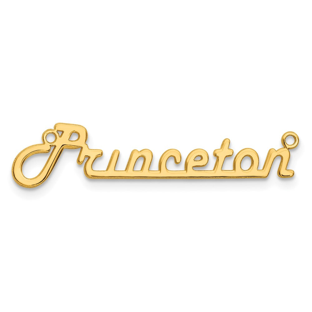 Sterling Silver/Gold-plated Underlined Name Plate