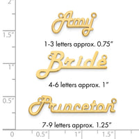 Sterling Silver/Gold-plated Underlined Name Plate