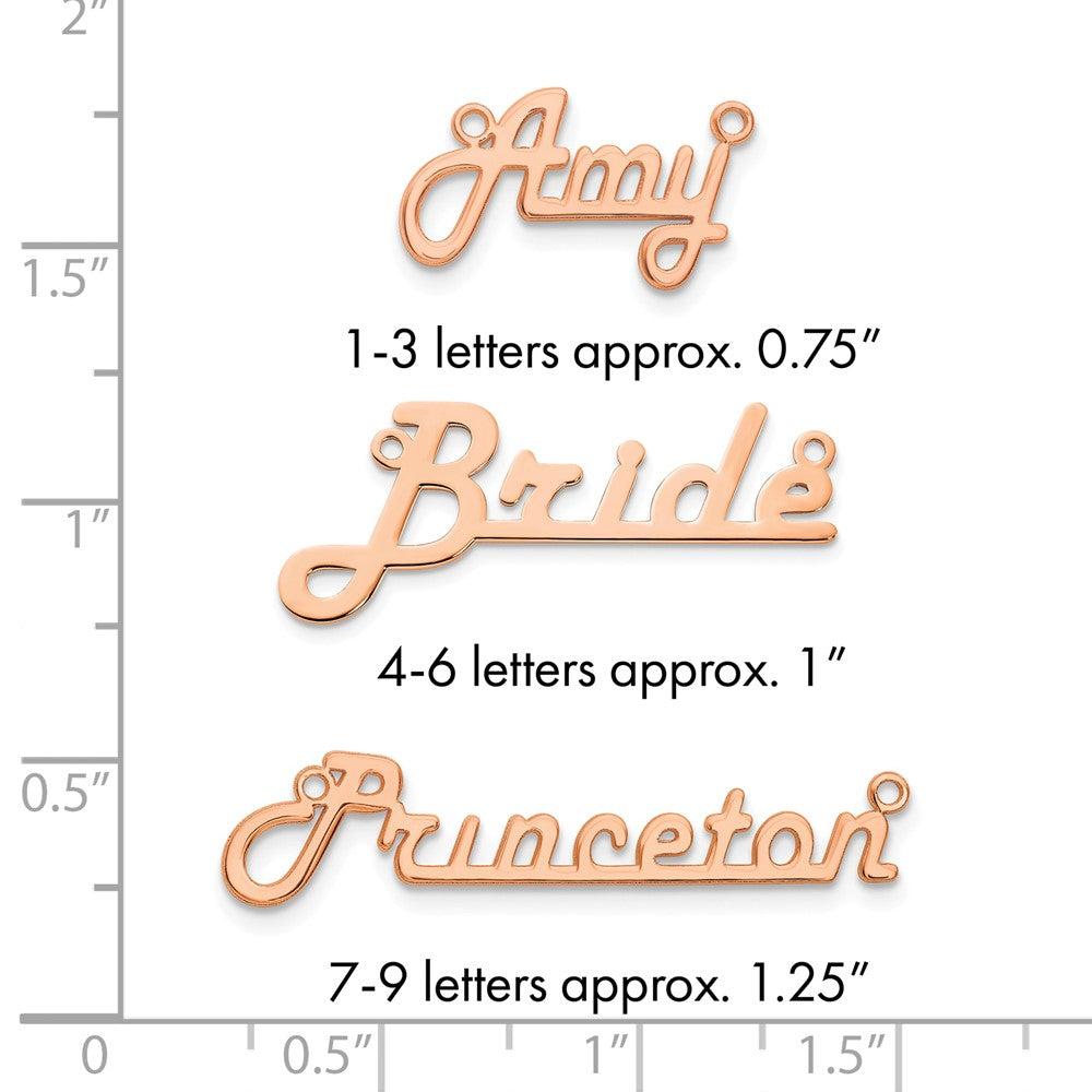 Sterling Silver/Rose-gold Underlined Name Plate