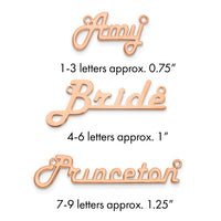 Sterling Silver/Rose-gold Underlined Name Plate