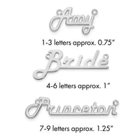 Sterling Silver/Rhodium-plated Underlined Name Plate