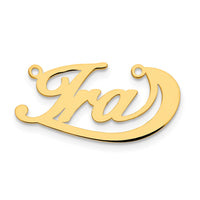 Sterling Silver/Gold-plated Swoop Name Plate