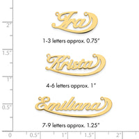 14k Yellow Gold Swoop Name Plate