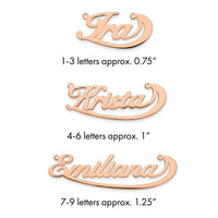14k Rose Gold Swoop Name Plate
