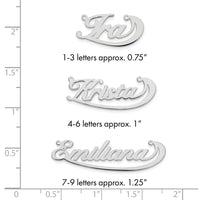 Sterling Silver/Rhodium-plated Swoop Name Plate