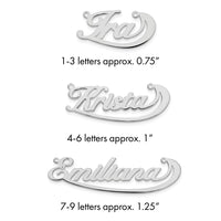 Sterling Silver/Rhodium-plated Swoop Name Plate