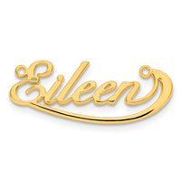 Sterling Silver/Gold-plated Small Swoop Name Plate