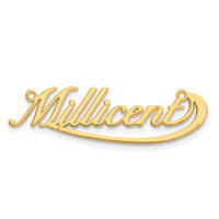Sterling Silver/Gold-plated Small Swoop Name Plate