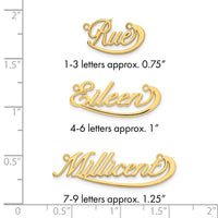 Sterling Silver/Gold-plated Small Swoop Name Plate