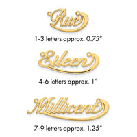 Sterling Silver/Gold-plated Small Swoop Name Plate