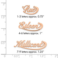 14k Rose Gold Small Swoop Name Plate