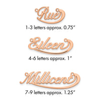 14k Rose Gold Small Swoop Name Plate