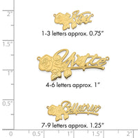 Sterling Silver/Gold-plated Rose Name Plate