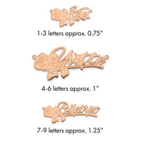 14k Rose Gold Rose Name Plate
