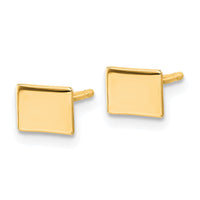 Sterling Silver/Gold-plated Colorado State Earrings
