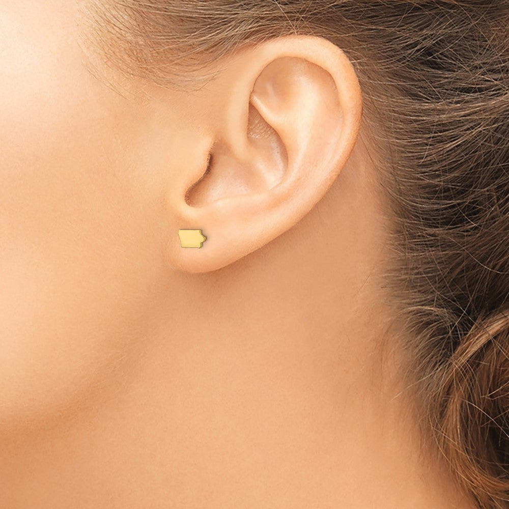 Sterling Silver/Gold-plated Iowa State Earrings