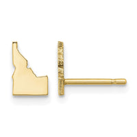 Sterling Silver/Gold-plated Idaho State Earrings
