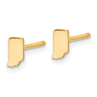 14KY Indiana State Earrings