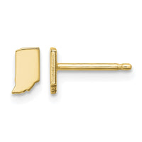 14KY Indiana State Earrings