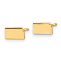 14KY Kansas State Earrings
