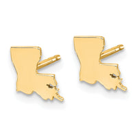 14KY Louisiana State Earrings