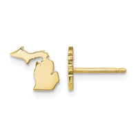 14KY Michigan State Earrings