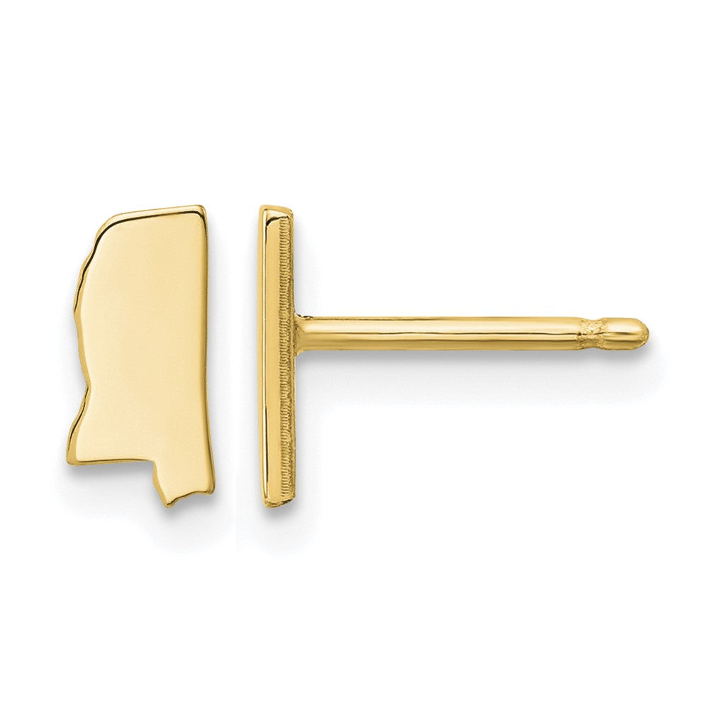 Sterling Silver/Gold-plated Mississippi State Earrings