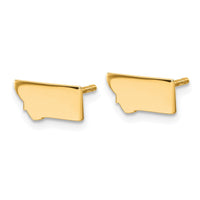 14KY Montana State Earrings