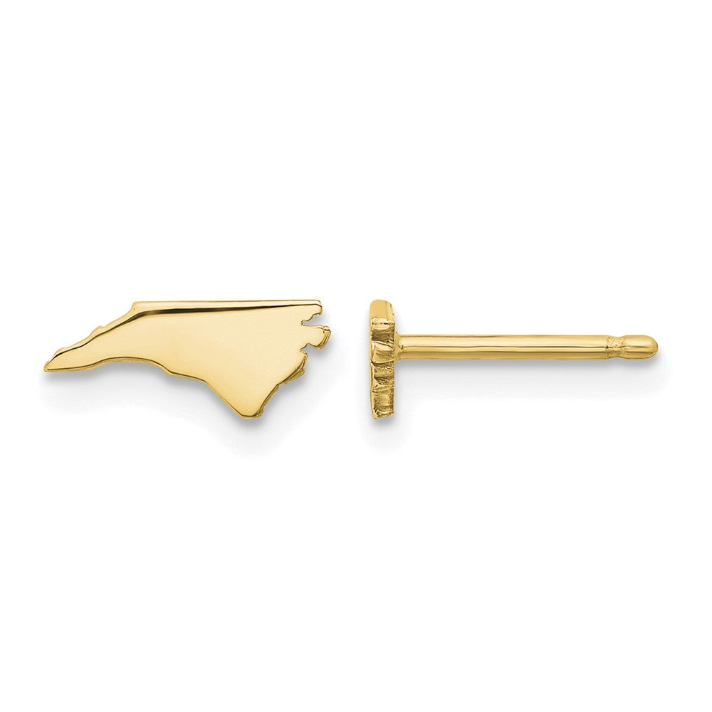 Sterling Silver/Gold-plated North Carolina State Earrings
