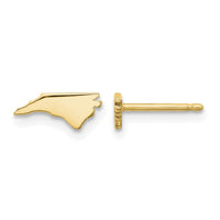 Sterling Silver/Gold-plated North Carolina State Earrings